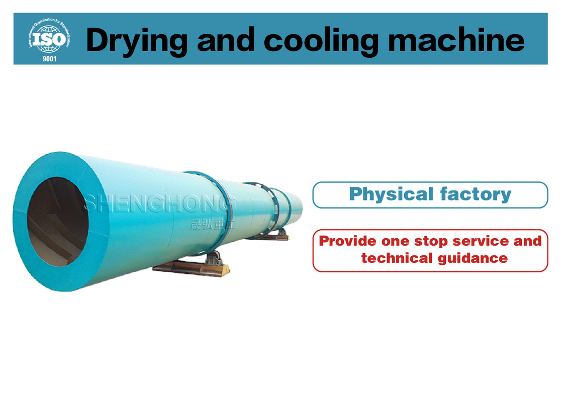 2-5 Κλίση και θερμοκρασία 50-600°C Στροφικό στεγνωτήρα τύμπανο σχεδιασμένο με χάλυβα άνθρακα / ανοξείδωτο χάλυβα