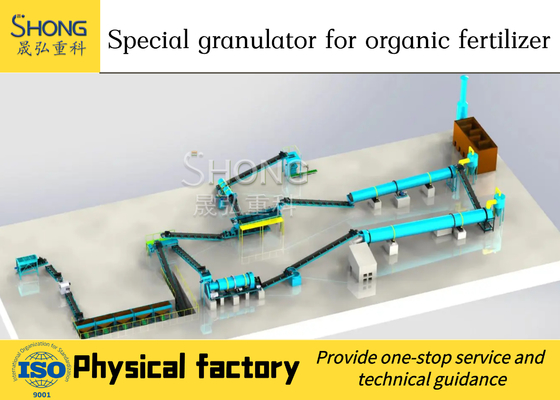 2-5 T/H Granulator λιπάσματος μηχανή για τις οργανικές εγκαταστάσεις κατασκευής λιπάσματος