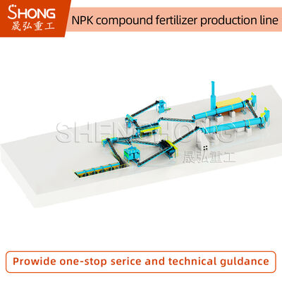 Εγκατεστημένη γραμμή παραγωγής λιπασμάτων NPK / εργοστάσιο λιπασμάτων NPK για την κατασκευή πελετών