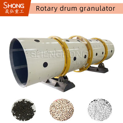 Ανοξείδωτος περιστροφικός τυμπανωτός κοκκοποιητής λιπασμάτων 3-5t/h 7.5KW