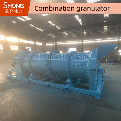 Αναδευτικός Κοκκοποιητής Τυμπάνου Δοντιών για Οργανικά Λιπάσματα με 90% Ποσοστό Κοκκοποίησης, 20%-40% Υγρασία Τροφοδοσίας και 100% Οργανικό Περιεχόμενο