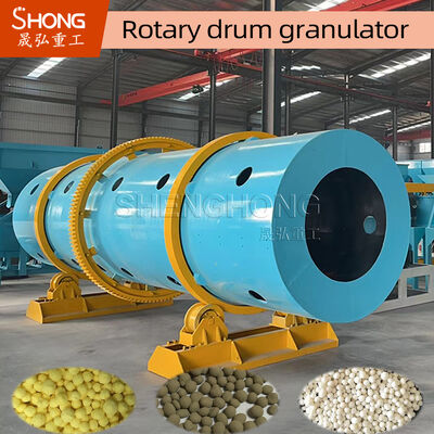 NPK Compound Fertilizer Rotary Drum Granulator με χωρητικότητα 15-20 TPH και υψηλό ρυθμό κοκκοποίησης σε κατασκευή από ανθρακούχο χάλυβα