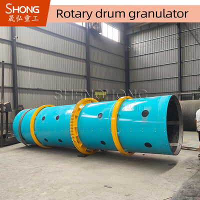8t/H Granulador de Tambor Giratorio para Residuos Animales con Construcción de Acero al Carbono/Acero Inoxidable y Velocidad de 11.5r/min
