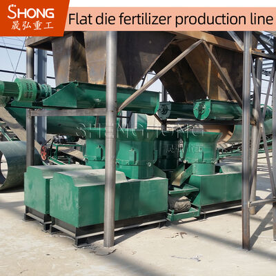 10.000–20.000 TPY Flat Die Extrusion Organic Fertilizer Line με διάμετρο pellet 3-10mm