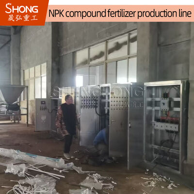 Περιεκτικότητα σε οργανική ύλη ≥30% γραμμή παραγωγής λιπασμάτων NPK με χωρητικότητα 1-2 τόνους ανά ώρα και κοκκοποίηση διπλού κυλίνδρου