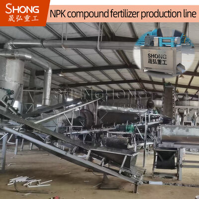 Διπλό Roller Extrusion NPK Fertilizer Production Line 5000kg/H for Dry Powder Granulation