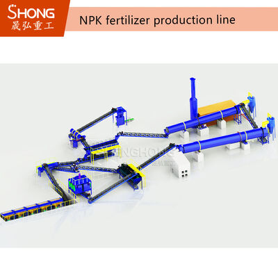 Η γραμμή παραγωγής λιπασμάτων NPK ξηρής επεξεργασίας με κόκκους 2-4 mm και περιεκτικότητα σε θρεπτικά συστατικά ≥ 90%