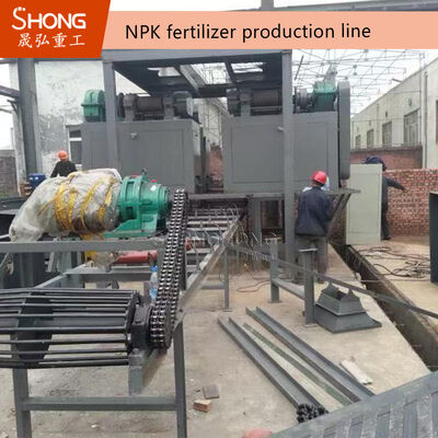 10,000 ̇ 30,000 TPY Μη στεγνώσιμη στεγνή σκόνη NPK Γραμμή παραγωγής λιπασμάτων με στροφική κόκκωση τύμπου