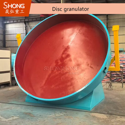 Δίσκος Granulator με 95% αναλογία κοκκοποίησης ρυθμιζόμενη γωνία ταψιού για κόκκους λιπασμάτων στρογγυλής μπάλας