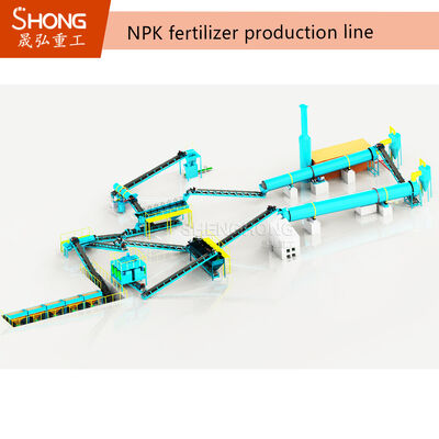 10 T/H Γραμμή Παραγωγής Λιπασμάτων NPK Ξηρής Εξώθησης με Κοχλιοφόρο Συμπιεστή Διπλού Κυλίνδρου
